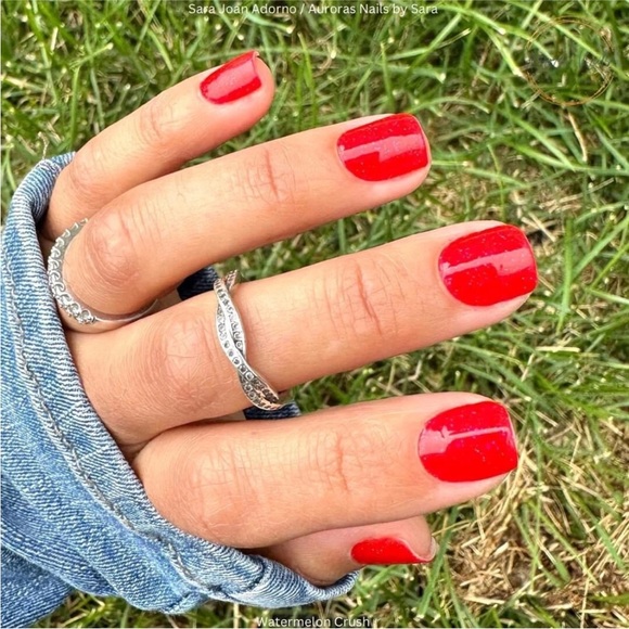 *Retired* Color Street: Watermelon Crush | Red Jelly Semi-Sheer Summer Spring - Picture 1 of 9